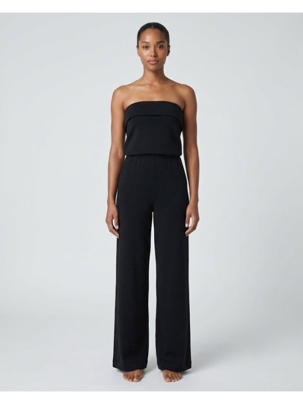 NWT Spanx 50771R AirEssentials Strapless Jumpsuit in Black Aireluxe M